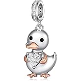 Zunxinsan Duck Charms 925 Sterling Silver Duck Gifts Cute Animal Jewelry Gifts for Women