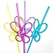 12 Silly Crazy Loop Straws + 6 Butterfly Straws - Assorted Colors, Great Fun for Kids Summer Party