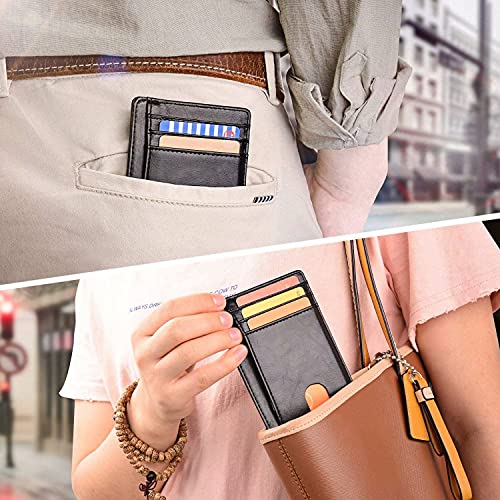 iZiv Slim Wallet,Mini RFID Front Pocket Wallets Minimalist Secure Thin Credit Card Holder