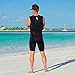 Synergy Triathlon Tri Suit - Men's Sleeveless Trisuit (Black/Black 21, Large)