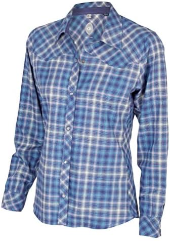 Club Ride Apparel Women's Liv'N Flannel Long Sleeve Cycling Jersey L Cobalt
