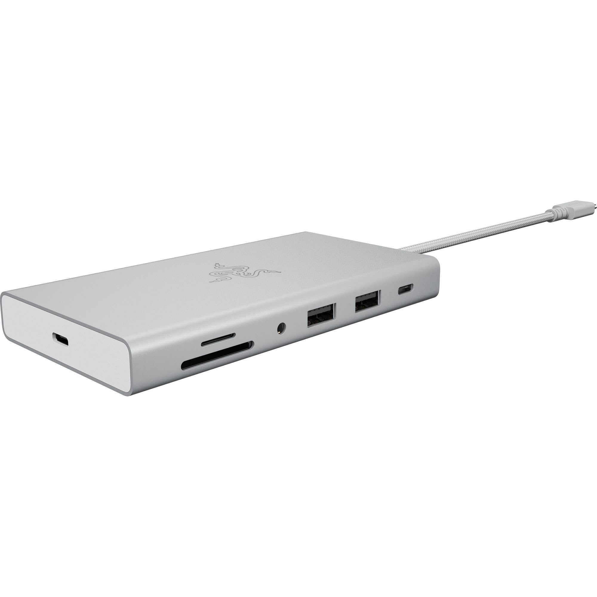 Razer USB C Dock 11-Port Travel Charging Station for Windows MacBook Laptop iPad Surface Chromebook: Type C, HDMI, Ethernet, MicroSD - 4K 60 Hz Display - 85 W Tablets + Mobile Fast Charge - Mercury