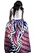 Lewego Womens African Floral Maxi Dress High Waist A Line Long Skirts with Pockets , Purple , Medium