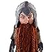 Beard Head Barbarian Dwarf Warrior - Original Handmade Knit Helmet and Removable Beard