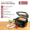 LIVIVO Electric 2.5L Deep Fat Countertop Fryer Non-Stick Coating, Internal Mesh Basket with Safety Handle and Viewing…