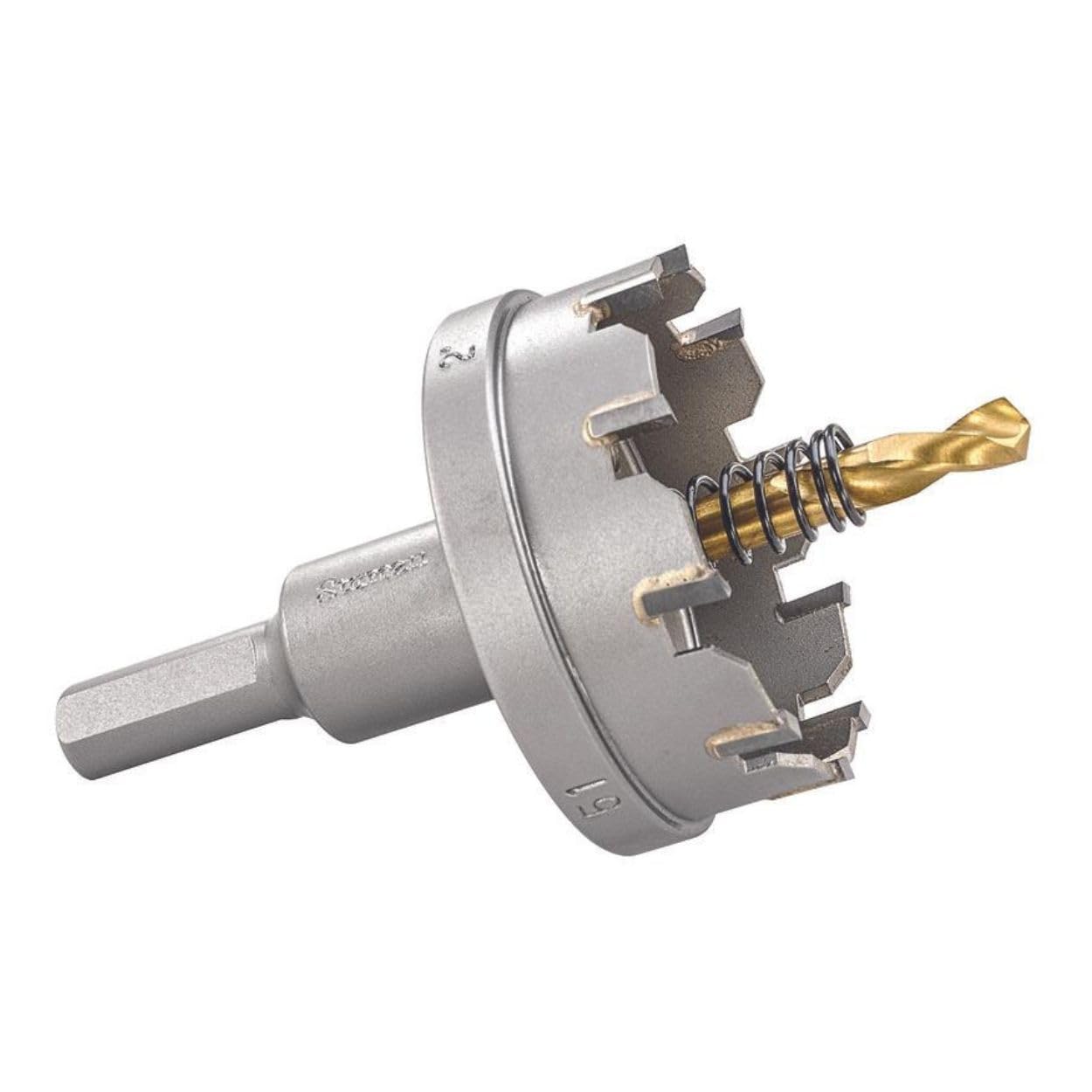 Tungsten Carbide Tipped Hole Saw - SM51 Sheet Metal Cutter With Arbor & Pilot Drill Bit - For Drilling Stainless Steel Aluminum Alloy - 51 mm