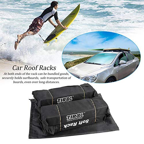 Ladeyi Universal Auto Soft Car Roof Rack Outdoor Rooftop General Motors Folding roof Rack Soft Rack is Especially Suitable for Kayaking, Surfboard T25454 (Paper Box)
