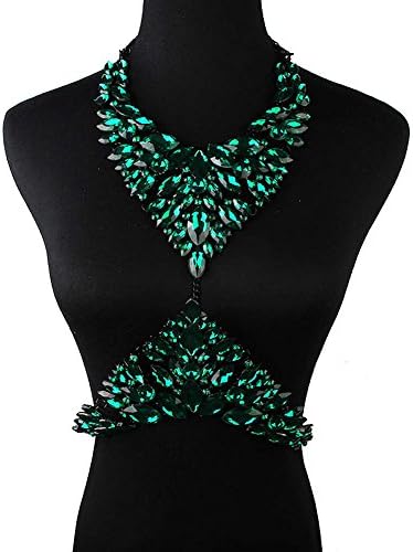 ZMJ 10 Colors New Arrival Long Body Chain Acrylic Flower Crystal Luxury Statement Maxi Necklace(J-BN14)