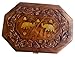 ITOS365 Handmade Wooden Jewellery Box for Women Jewel Organizer Elephant Décor, 7 x 5 Inches
