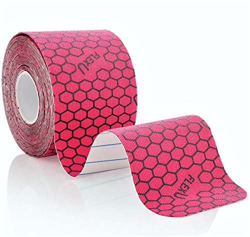 [- FlexU – Pink Kinesiology Tape; Super Saver 3 Roll Pack Pre-Cut; Advanced Strength and Flex