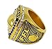 Decade Awards 2018 Gold Plated Fantasy Football Champion Ring | Style B | Heavy FFL League Champ Ring with Stand