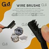 G4GADGET Pack of 3 Steel Nylon Copper Wire Brushes Heavy Duty Cleaning view 2
