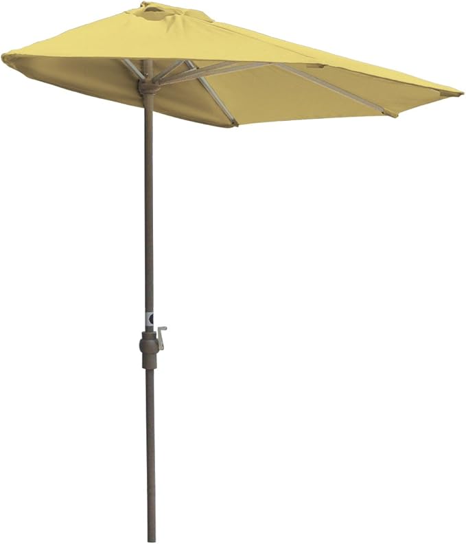 Amazon Com Blue Star Group Off The Wall Brella Olefin Half Umbrella 7 5 Width Yellow Garden Outdoor