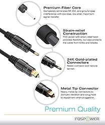 FosPower 24K Gold Plated Toslink to Mini Toslink