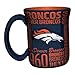 NFL Denver Broncos Sculpted Spirit Mug, 17-ounce, Blue