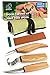 BeaverCraft S13 Wood Carving Tools Set for Spoon Carving 3 Knives in Tools Roll Leather Strop and Polishing Compound Hook Sloyd Detail Knife (Right-Handed Spoon Carving Knives) primary