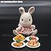 Odoria 1:12 Miniature 4PCS Porcelain Plates Dollhouse Kitchen Accessories
