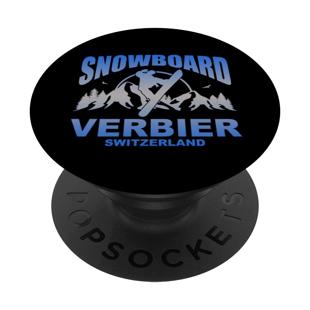 Snowboard Rider Verbier Switzerland PopSockets Swappable PopGrip