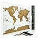 Map Scratch Off World Poster, Beautifully Detailed Cartography w US States, Personalized Travel Tracker To Inspire Your Traveling! Awesome Gift For Travelers! W Bonuses, A2 size, Rose Gold by TOMOJO