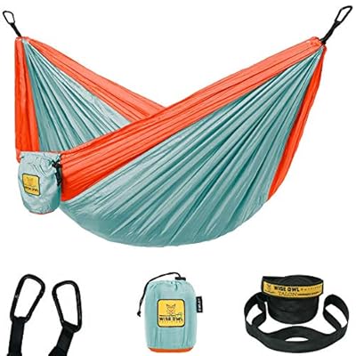 Wise Owl Outfitters Kids Hammock - Small Camping Hammock, Kids Camping Gear w/ Tree Straps and Carabiners for Indoor… 51Dzw1XRL0L