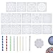 48 Pieces Mandala Stencils Set Mandala Dot Painting Templates for DIY Art Project Walls, Furniture, Floor, Tiles Decor and Stone Rock Painting（3.9