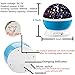 Music Night Light Lullaby,YHZO Rechargeable Stars Moon projector Lamp, 4 LED Bulbs 9 Light Color Changing(3.2FT USB Cord) ,360 Rotation,12 songs ,Gift for Babies Children,Nursery（Blue）