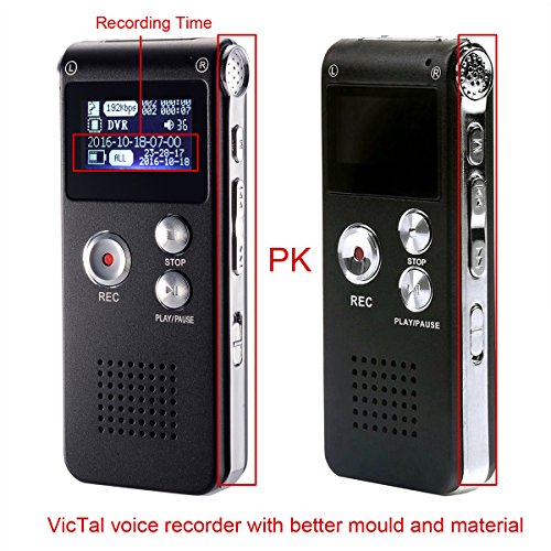 VicTal-Digital-Voice-Recorder-650HR-Rechargeable-Multifunctional-Audio-Dictaphone-MP3-Player-with-Mini-USB-Port-Built-in-Speaker-and-Dual-Microphone
