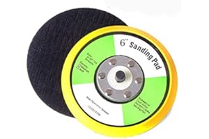 BSRTTOOL 6inch Backing Pad Hook and Loop for Sander Polisher Buffer - PU 5/16"-24 Thread Backer Pad