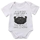 BiggerStore Funny Newborn Infant Baby Girls Boys Short Sleeve Bodysuit Romper White Outfits Clothes (0-3 Months)