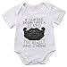 Funny Newborn Infant Baby Girls Boys Short Sleeve Bodysuit Romper White Outfits Clothes