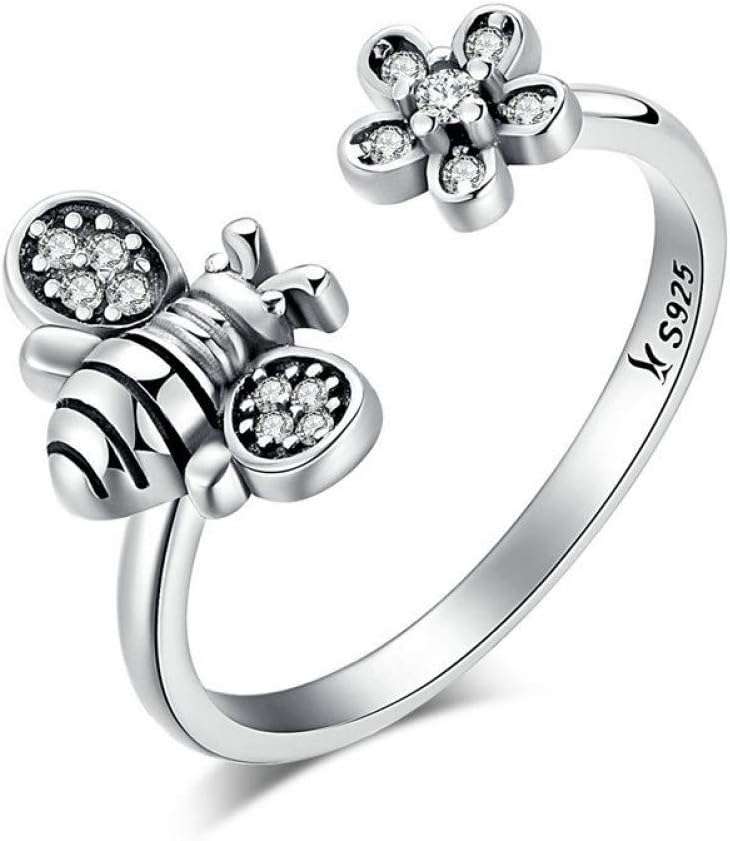 925 sterling silver cute bee poetic daisy flower toe ring ladies sterling silver jewelry