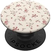 Pink Vintage Rose Floral Pattern PopSockets Adhesive PopGrip