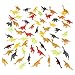 Meklines Dinosaur Party Favors Set - Pack of 72 Assorted Style Mini Dinosaurs & Plastic Shrubbery for Kids - Bulk Dinosaur Toys Ideal for Birthday Parties, Exhibits & Displays.