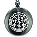 Sigil of The Archangel Uriel Amulet Black Agate Magic Pendant Necklace