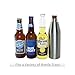 ICY BEV KOOLER STAINLESS STEEL BOTTLE INSULATOR, 2 PACK, RED, beer keeper/holder with silicone bottle stopper; cap with bottle opener and finger grip keeps beer cold longer