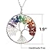KISSPAT Tree of Life Pendant Necklace Handmade Chakra Gemstone Jewelry, Great Gift for Her (A-7Chakra)