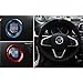 Thor-Inst Steering Wheel Center Decor Logo Ring Trim For BMW New 3 Series 320 GT5 Series X1 X 3 X4 X 5 X6 E46 E30 E34 E36 E39 E53 E60 E90-Multimedia audio button start car sticker(Red)