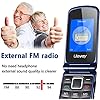 Uleway-Flip-Phone-Sim-Free-Unlocked-GSM-Big-Button-Mobile-Phone-Pay-As-You-Go-Basic-Cell-Phones-with-Dual-Display-Easy-to-Use-for-Seniors-and-Kids-2GBlue uleway Big Button Mobile Phone for Elderly, Sim Free Unlocked Senior Flip Phone, Easy to Use Basic Phones with 2.4" +1.8" IPS Screen, SOS Button, Charging Dock, 1000mAh Battery (Blue)