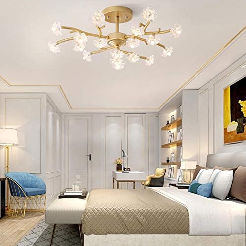Suna Goldenen Baum Blume Kronleuchter Moderne Led Schlafzimmer Lampe Wohnzimmer Esszimmer Lampe Energieeffizienzklasse A Amazon De Kuche Haushalt