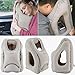 Gesentur Inflatable Travel Pillow +Eye Mask +Ear Plug, Airplane Pillow,Ergonomic and Portable Head Neck Rest Pillow,Patented Design for Airplanes,Cars,Buses,Trains, Office Napping,Camping (Gray)