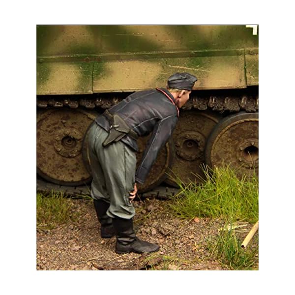 XINGCHANG Harzfiguren im Maßstab 1:35 Modellbausatz Panzer Crew, Kursk 1943 1 Figuren GK165 Unmontiert unbemalt – Bild 3