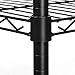 Homdox Garment Rack with 3 Tier Wire Adjustable Shelves, Rolling Clothes Rack Heavy Duty, 1 Hanging Rod, 2 Side Hooks, Black