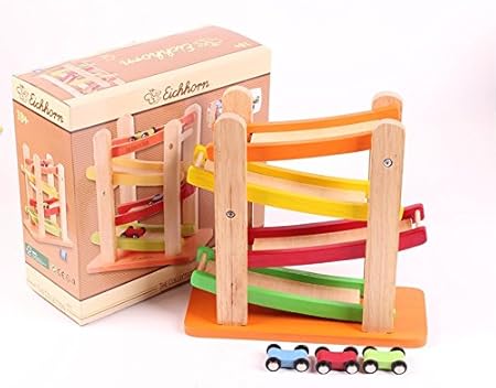 Amazon Co Jp Kent Katy 木のおもちゃ 幼児教育 知育玩具 ピタゴラスイッチ的な仕掛けに 車 セレクト並行輸入品 おもちゃ