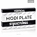 MALOUF Bed Frame Headboard Bracket Modification Plate Vertical Modi, Set of 2, Standard, Black