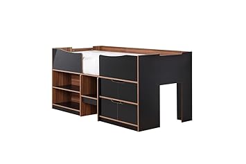 Birlea Paddington Cabin Bed Walnut And Black Amazon Co Uk
