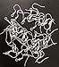 40pcs/20 Pairs 925 Sterling Silver Earring Hooks Fish Hook Earrings French Wire Hooks Jewelry Findings Earring Parts DIY Making