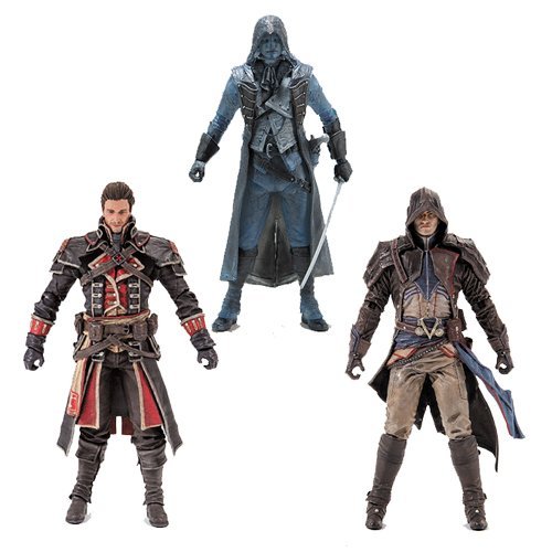 Assassin's Creed Series 4 Shay Cormac, Arno Dorian and Eagle Vision Arno Action Figures Set of 3