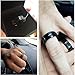 King Will Classic Men Black Tungsten Carbide 8mm Polished Matte Brushed Finish Center Wedding Band Ring