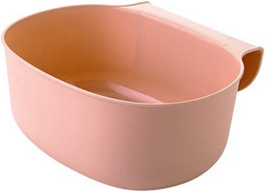 linlinfaOver The Cabinet Door Hanging Waste Basket Kitchen Cabinet Hanging Garbage Waste Bin Can Trash Barrel Storage Container Pink