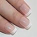 False Nails by Bling Art White French Manicure Fake Medium Tips with Glue